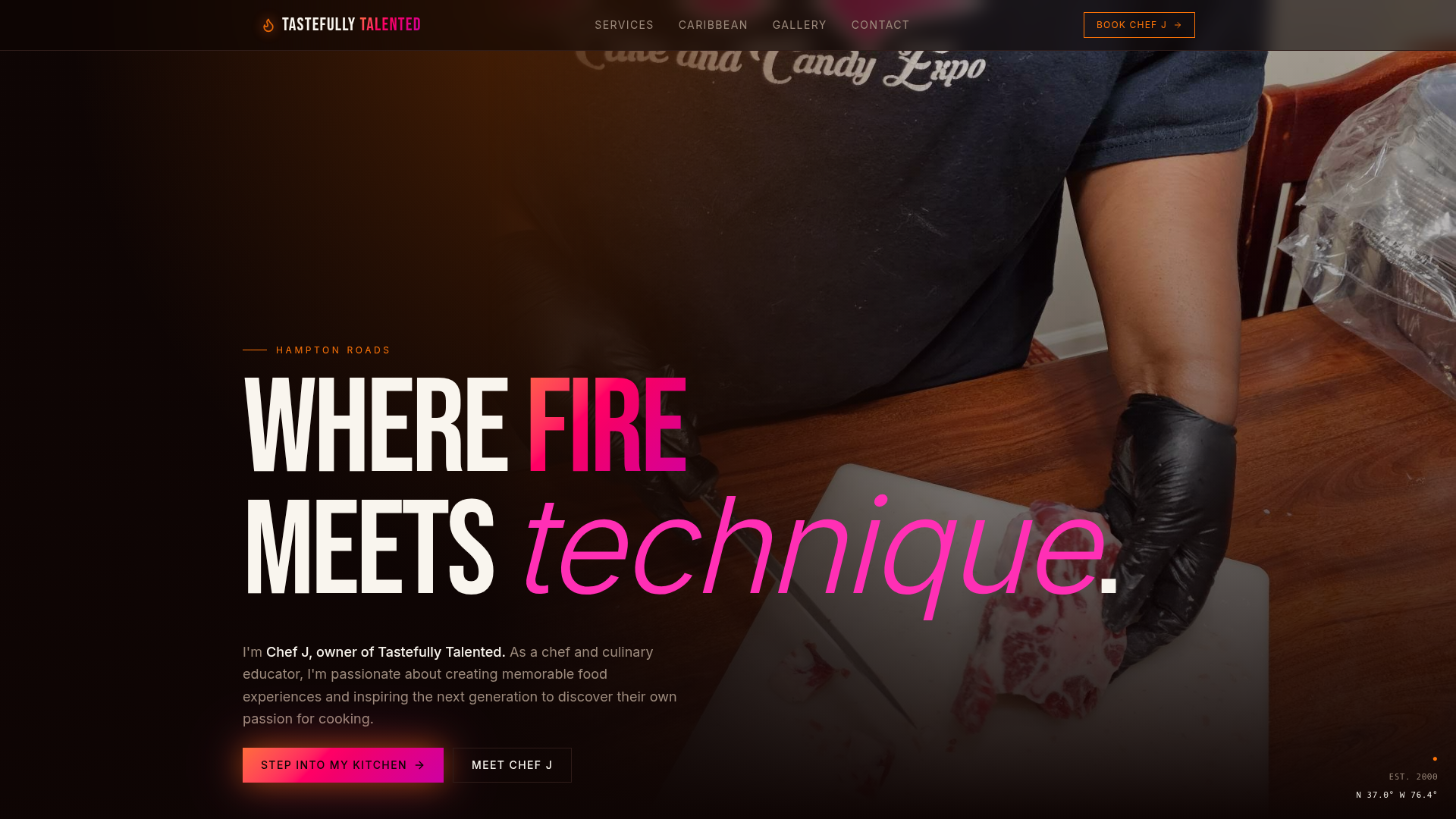 Tastefully Talented — Hospitality website by 201 Atlas